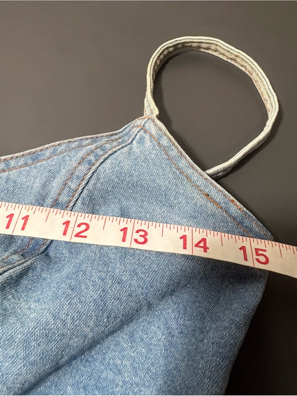 SCARLETT Vintage y2k Denim Button-Front Spaghetti Strap Top - Picture 3 of 9
